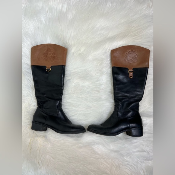 Franco Sarto riding boots Leather Comfort Zip Up Good condition Size US 5.5 M - Picture 6 of 13